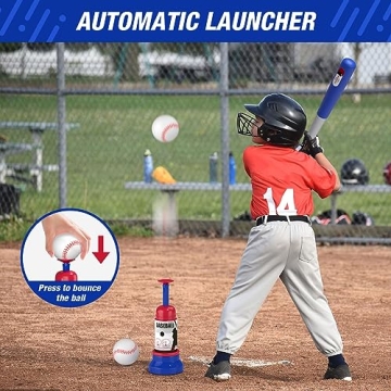 HYES 3-in-1 Baseball Set for Kids 3-5 - Adjustable Heights