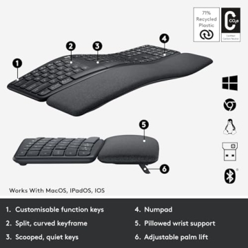 Logitech Ergonomic Keyboard - Wireless & Split Design
