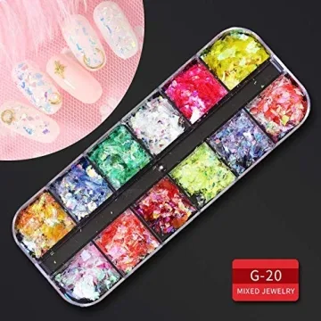 Artdone 9-Box Nail Rhinestone Set for Creative Nail Art
