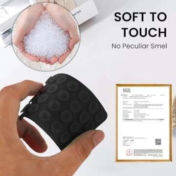 2 Pack Suction Cup Phone Case Mount Double-Sided,Silicon Sticky Phone Stand for iPhone and Android, ...