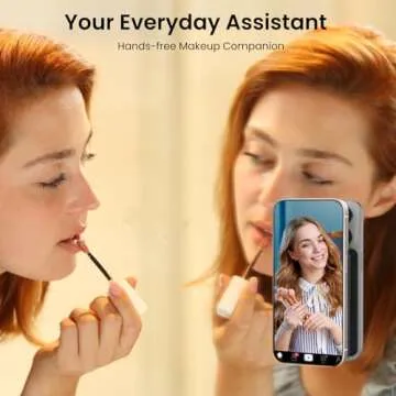 2 Pack Suction Cup Phone Case Mount Double-Sided,Silicon Sticky Phone Stand for iPhone and Android, Hands-Free Strong Grip Holder for Selfies and Videos - Black