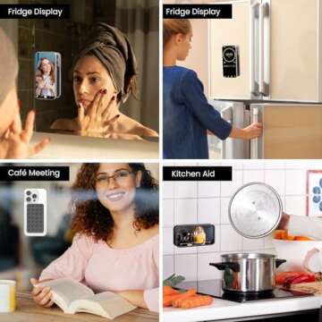 2 Pack Suction Cup Phone Case Mount Double-Sided,Silicon Sticky Phone Stand for iPhone and Android, Hands-Free Strong Grip Holder for Selfies and Videos - Black