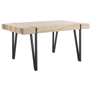 Safavieh Home Alyssa Rustic Industrial Brown and Black Dining Table