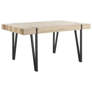 Safavieh Home Alyssa Rustic Industrial Brown and Black Dining Table
