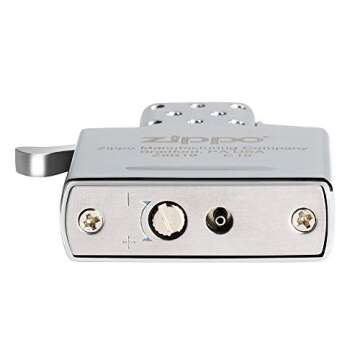 Zippo Butane Lighter Insert - Refillable - Adjustable & Odorless Yellow Flame - Clean Burning - Fits All Regular-Sized Cases - Metal Construction - Silver