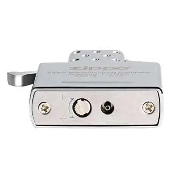 Zippo Butane Lighter Insert - Refillable - Adjustable & Odorless Yellow Flame - Clean Burning - Fits All Regular-Sized Cases - Metal Construction - Silver