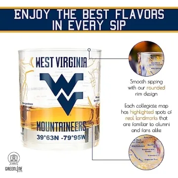 West Virginia University Low Ball Whiskey Glass Set