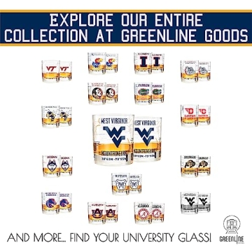 West Virginia University Low Ball Whiskey Glass Set