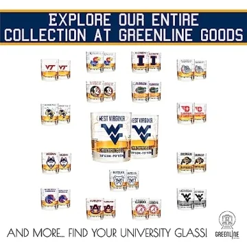 West Virginia University Low Ball Whiskey Glass Set