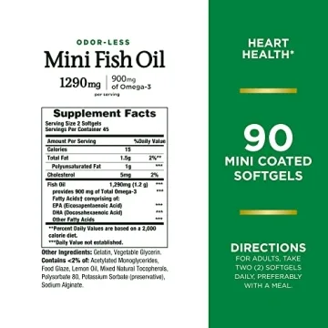 Nature's Bounty Mini Fish Oil Softgels for Heart Health