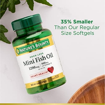 Nature's Bounty Mini Fish Oil Softgels for Heart Health