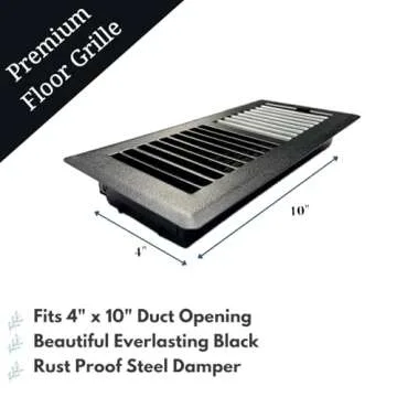 Sierra Grates 4"x10" Floor Register - Durable Steel & Modern Design