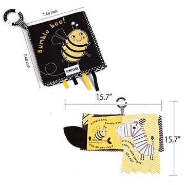 MALOMME Quiet Book, Soft Books for Babies First Book Crinkle Cloth Baby Books for Infants Babies Kids Toddler Fabric Baby's First Soft Activity Books Early Educational Baby Toys Baby Gift