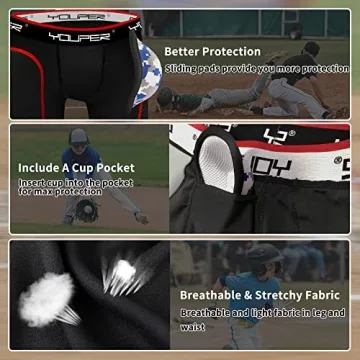 Youth Padded Sliding Shorts for Comfort and Protection