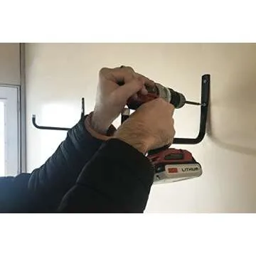 Shepherd Hardware 8091E Heavy Duty Steel 10-Inch Garage Storage Utility Hooks, 4 Pack, Black