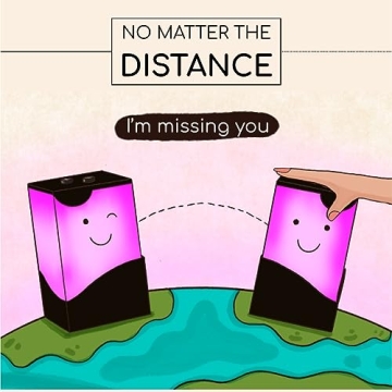 Telepathy® Toddlers - Cute Friendship Lamps, Long Distance Lamps, Thinking of You Lights (Set of 2)