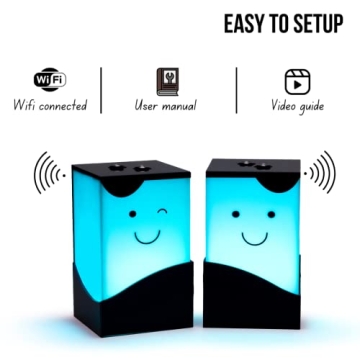 Telepathy® Toddlers - Cute Friendship Lamps, Long Distance Lamps, Thinking of You Lights (Set of 2)