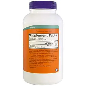 NOW Foods Magnesium Citrate 200mg - Optimal Health Supplement