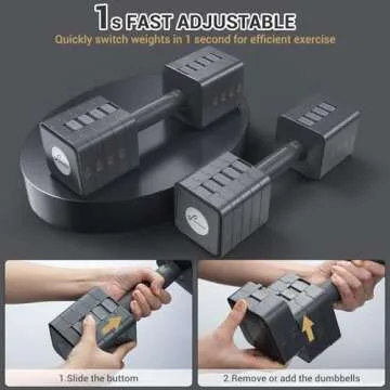 Adjustable Dumbbells Set: Fast Weight Adjustment for All