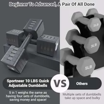 Adjustable Dumbbells Set: Fast Weight Adjustment for All