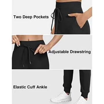 TARSE Women's Jogger Pants with Pockets - XS to 2XL