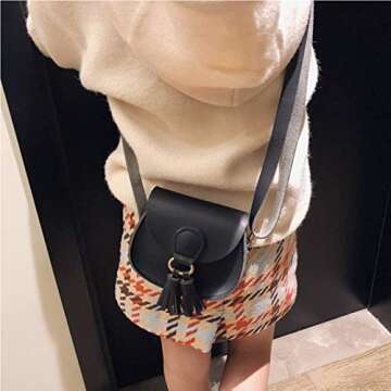 JUMISEE Kids Girls Toddler Mini Shoulder Purse Crossbody Bag with Tassel