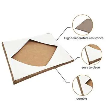 Heat Press Platen Wrap Cover, Non-Stick High Temperature Resistant Teflon Protector for Protecting Sublimation Heat Pressing Machine Plate from Residue, Inks, Scratches (15x15 Inch)