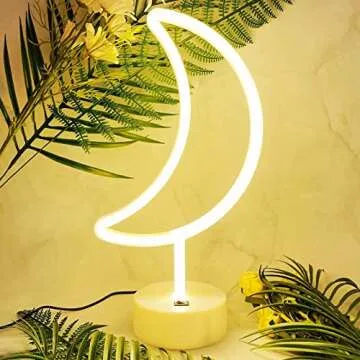 VIFULIN Moon Neon Light Sign for Bedroom Decor