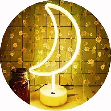 VIFULIN Moon Neon Light Sign for Bedroom Decor