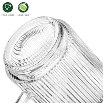 Noamus Premium Glass Coffee Mugs Set - 6 Pack 12 Oz