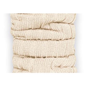 Comfortable Women’s Wool Knit Leg Warmers in Ecru