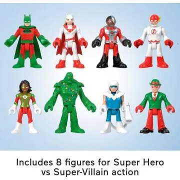 Fisher-Price Imaginext DC Super Friends Advent Calendar, Christmas Toy with 24 Figures & Accessories for Preschool Kids Ages 3+ Years