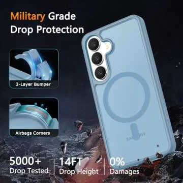 LATVIN for Samsung Galaxy S25 Plus Case, Magnetic Phone Case with 1 Screen Protector [Military Grade...