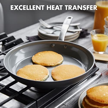 GreenPan Chatham Hard Anodized Healthy Ceramic Nonstick, 12" Frying Pan Skillet, PFAS-Free, Dishwasher Safe, Oven Safe, Gray