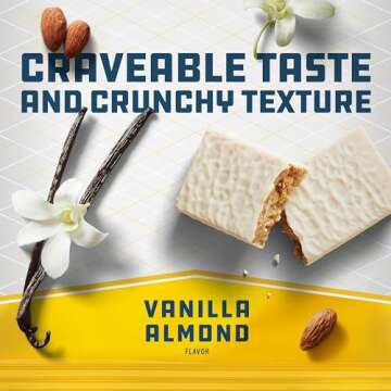 CLIF Builders - Vanilla Almond Flavor - Plant Based Protein Bars - Gluten Free - Non-GMO - Low Glycemic - 20g Protein - 2.4 oz. (12 Count)