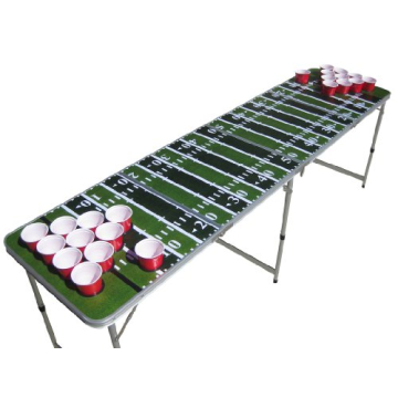 Football Field Beer Pong Table with Predrilled Cup Holes