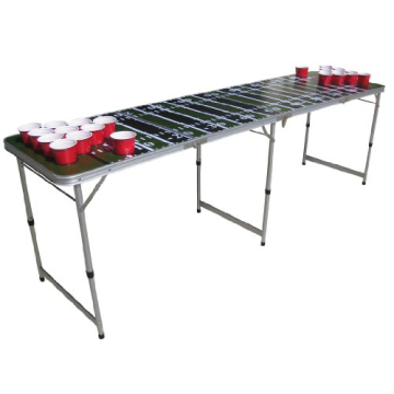 Football Field Beer Pong Table with Predrilled Cup Holes