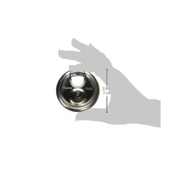 Master Lock 40D Stainless Steel Discus Padlock with Key,Silver
