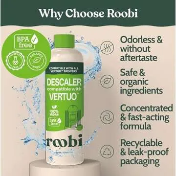 Nespresso Compatible Vertuo Cleaning & Descaling Kit. Includes 1 Bottle of Descaling Solution, 6 Cleaning Tablets and 1 Reusable Pod. Carbon Neutral Vertuoline Maintenance Kit. 6 Month Supply.