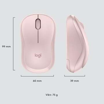 Logitech M220 Silent Wireless Mouse, 2.4 GHz with USB Receiver, 1000 DPI Optical Tracking, 18-Month ...