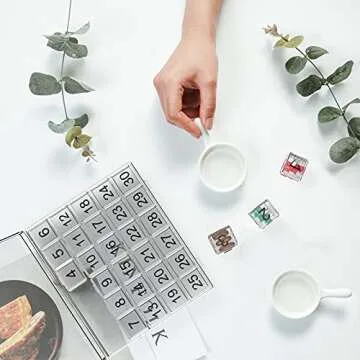 DOHIMGIO 30-Day Pill Organizer - Easy Open Case