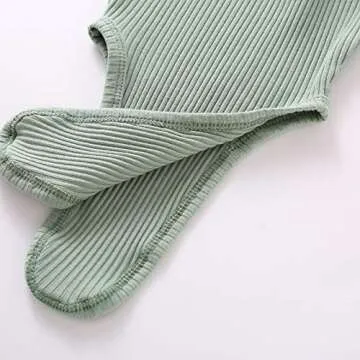 BASKOPA Baby Knotted Sleeper Gown Unisex Boys Girls Sleepsuits with Mitten Cuffs and Matching Hat Baby Coming Home Outfit Green