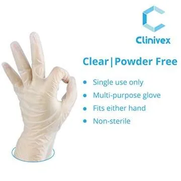 Clinivex Disposable Vinyl Gloves 100pcs - Latex Free
