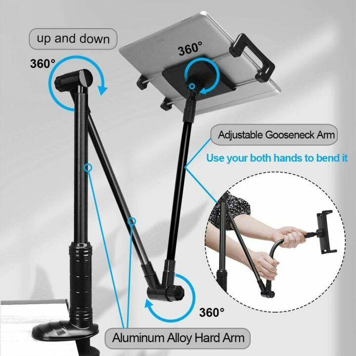 Aqonsie Bed Gooseneck Phone Holder & Tablet Stand