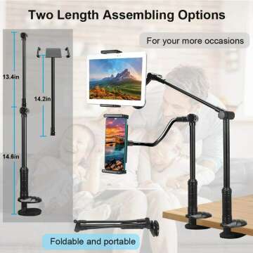 Aqonsie Bed Gooseneck Phone Holder & Tablet Stand