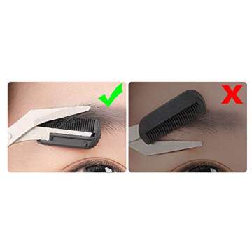 XINGZI Eyebrow Trimmer Comb & Scissors Set - Beauty Tool