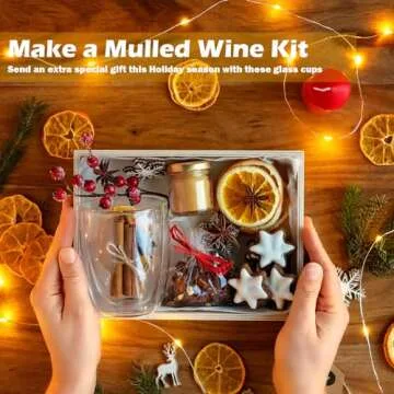 FULGNU Double Wall Glass Coffee Mugs, 12 Oz Clear Coffee Mugs with Handle, Insulated Glass Coffee Mugs Set of 2, Perfect for Espresso, Cappuccino, Latte, Americano, Tea Bag, Beverage