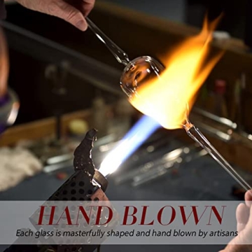 Chouggo Elegant Hand Blown Crystal Martini Glass Set