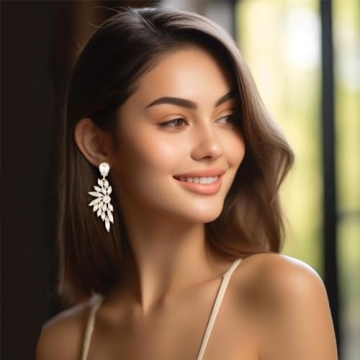 FENBORY Rhinestone Dangle Earrings for Elegant Occasions