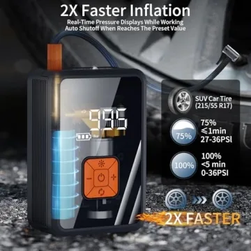 Lazyshine 150 PSI Cordless Portable Air Pump